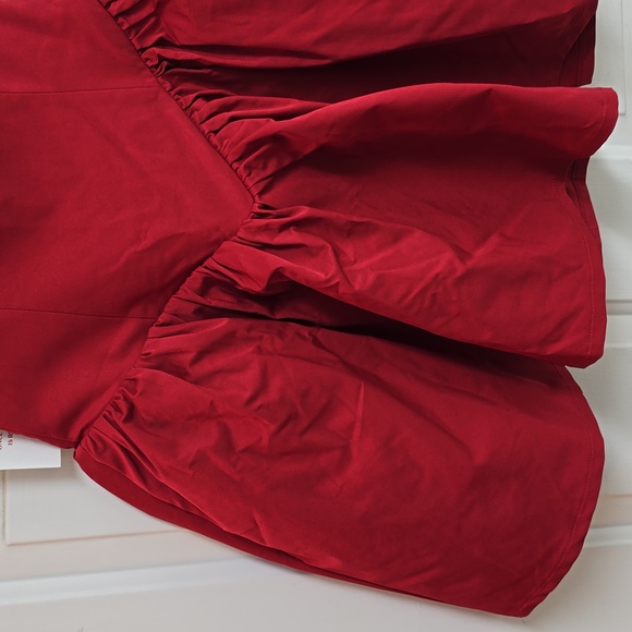 Miss Circle Sacha Red Lace Drop Waist Corset Puffy Mini Dress - Picture 5 of 15